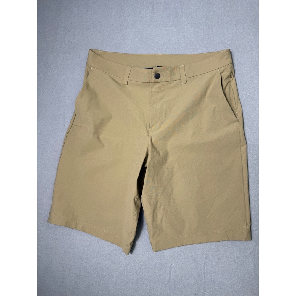 Lululemon Commission Short Mens 32 Khaki Tan 9" Inseam Warpstreme LM7AB3S